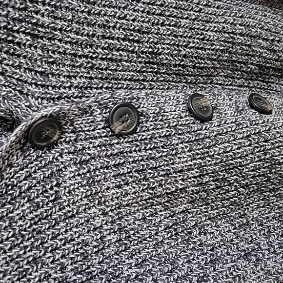 American Eagle Chunky Knit Marbled Gray Preppy Cardigan Sweater XS/S Button Up - Picture 4 of 6